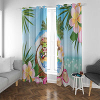 Puerto Rico Pava Coqui Window Curtain Spirit Frog Tropical Beach Vibes - Wonder Print Shop