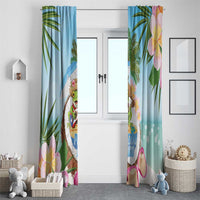 Puerto Rico Pava Coqui Window Curtain Spirit Frog Tropical Beach Vibes - Wonder Print Shop