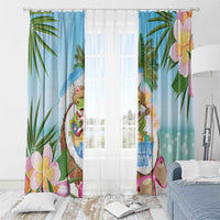 Puerto Rico Pava Coqui Window Curtain Spirit Frog Tropical Beach Vibes - Wonder Print Shop