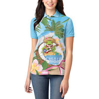 Puerto Rico Pava Coqui Women Polo Shirt Spirit Frog Tropical Beach Vibes - Wonder Print Shop