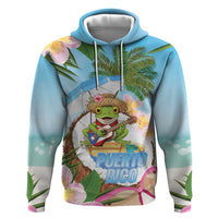 Puerto Rico Pava Coqui Zip Hoodie Spirit Frog Tropical Beach Vibes - Wonder Print Shop