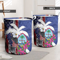 United States Guam Laundry Basket USA Eagle Guahan Seal Bougainvillea - Wonder Print Shop