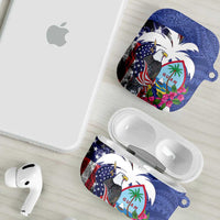 United States Guam AirPods Case USA Eagle Guahan Seal Bougainvillea - Wonder Print Shop