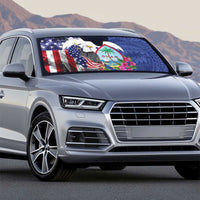 United States Guam Auto Sun Shade USA Eagle Guahan Seal Bougainvillea - Wonder Print Shop