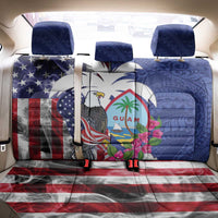 United States Guam Back Car Seat Cover USA Eagle Guahan Seal Bougainvillea - Wonder Print Shop