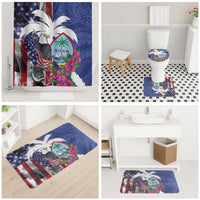 United States Guam Bathroom Set USA Eagle Guahan Seal Bougainvillea - Wonder Print Shop