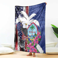 United States Guam Blanket USA Eagle Guahan Seal Bougainvillea - Wonder Print Shop