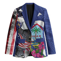United States Guam Blazer USA Eagle Guahan Seal Bougainvillea - Wonder Print Shop
