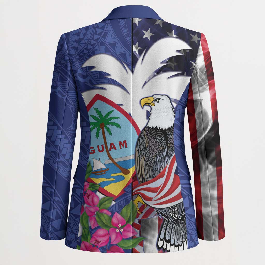United States Guam Blazer USA Eagle Guahan Seal Bougainvillea - Wonder Print Shop