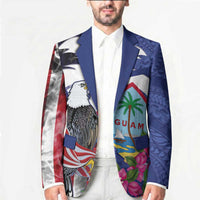 United States Guam Blazer USA Eagle Guahan Seal Bougainvillea - Wonder Print Shop