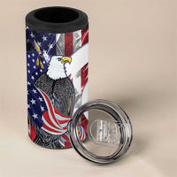 United States Guam 4 in 1 Can Cooler Tumbler USA Eagle Guahan Seal Bougainvillea - Wonder Print Shop