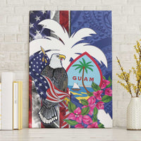 United States Guam Canvas Wall Art USA Eagle Guahan Seal Bougainvillea - Wonder Print Shop