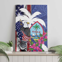 United States Guam Canvas Wall Art USA Eagle Guahan Seal Bougainvillea - Wonder Print Shop