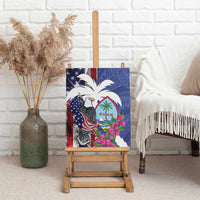 United States Guam Canvas Wall Art USA Eagle Guahan Seal Bougainvillea - Wonder Print Shop