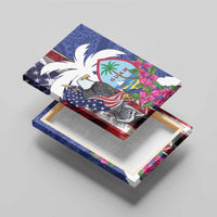 United States Guam Canvas Wall Art USA Eagle Guahan Seal Bougainvillea - Wonder Print Shop