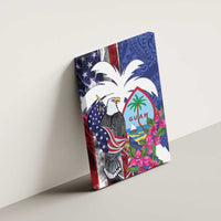 United States Guam Canvas Wall Art USA Eagle Guahan Seal Bougainvillea - Wonder Print Shop