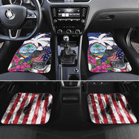 United States Guam Car Mats USA Eagle Guahan Seal Bougainvillea - Wonder Print Shop