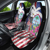United States Guam Car Seat Cover USA Eagle Guahan Seal Bougainvillea - Wonder Print Shop
