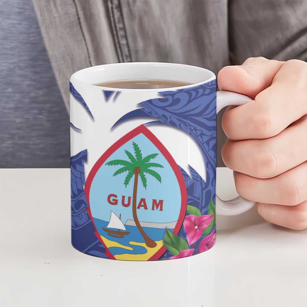 United States Guam Ceramic Mug USA Eagle Guahan Seal Bougainvillea - Wonder Print Shop
