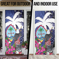 United States Guam Door Cover USA Eagle Guahan Seal Bougainvillea - Wonder Print Shop
