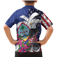 United States Guam Family Matching Mermaid Dress and Hawaiian Shirt USA Eagle Guahan Seal Bougainvillea - Wonder Print Shop