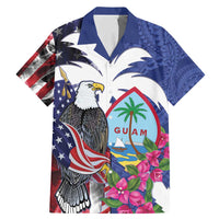 United States Guam Family Matching Mermaid Dress and Hawaiian Shirt USA Eagle Guahan Seal Bougainvillea - Wonder Print Shop
