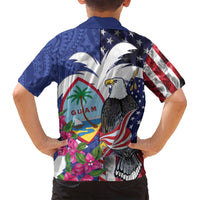 United States Guam Family Matching Summer Maxi Dress and Hawaiian Shirt USA Eagle Guahan Seal Bougainvillea - Wonder Print Shop