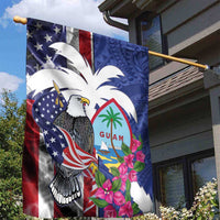 United States Guam Garden Flag USA Eagle Guahan Seal Bougainvillea - Wonder Print Shop