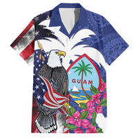 United States Guam Hawaiian Shirt USA Eagle Guahan Seal Bougainvillea - Wonder Print Shop