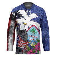United States Guam Hockey Jersey USA Eagle Guahan Seal Bougainvillea - Wonder Print Shop