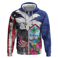 United States Guam Hoodie USA Eagle Guahan Seal Bougainvillea - Wonder Print Shop