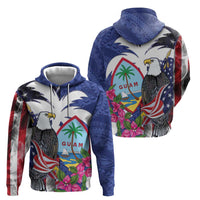 United States Guam Hoodie USA Eagle Guahan Seal Bougainvillea - Wonder Print Shop