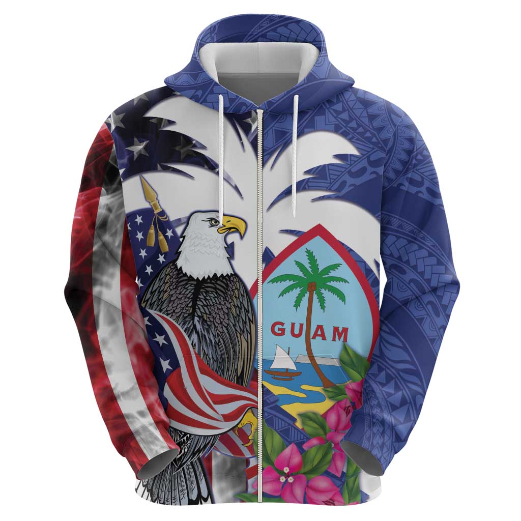 United States Guam Hoodie USA Eagle Guahan Seal Bougainvillea - Wonder Print Shop