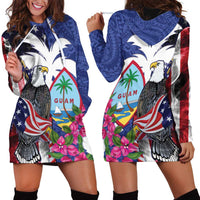 United States Guam Hoodie Dress USA Eagle Guahan Seal Bougainvillea - Wonder Print Shop