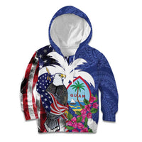 United States Guam Kid Hoodie USA Eagle Guahan Seal Bougainvillea - Wonder Print Shop