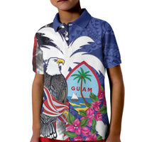 United States Guam Kid Polo Shirt USA Eagle Guahan Seal Bougainvillea - Wonder Print Shop