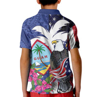 United States Guam Kid Polo Shirt USA Eagle Guahan Seal Bougainvillea - Wonder Print Shop