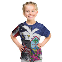 United States Guam Kid T Shirt USA Eagle Guahan Seal Bougainvillea - Wonder Print Shop