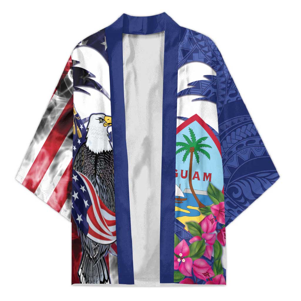 United States Guam Kimono USA Eagle Guahan Seal Bougainvillea - Wonder Print Shop