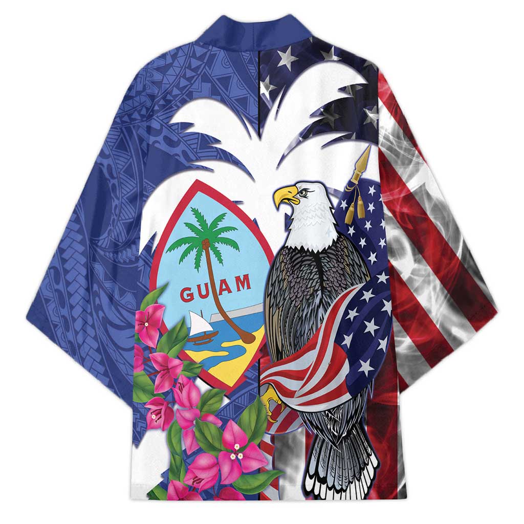 United States Guam Kimono USA Eagle Guahan Seal Bougainvillea - Wonder Print Shop