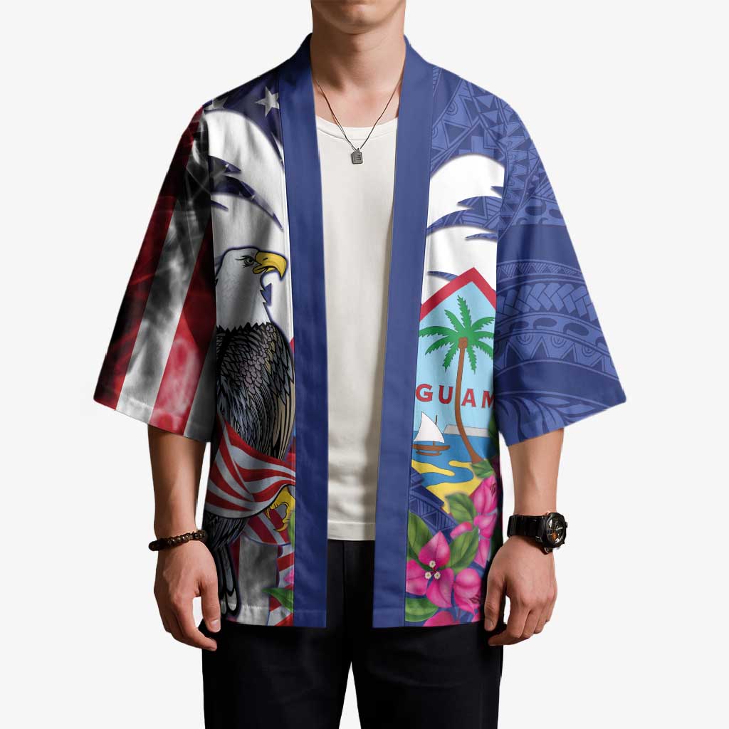 United States Guam Kimono USA Eagle Guahan Seal Bougainvillea - Wonder Print Shop