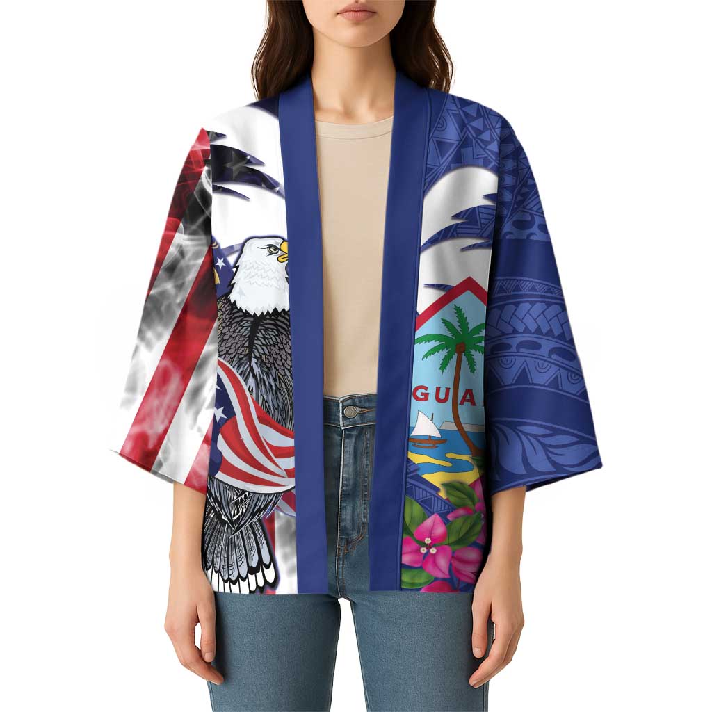 United States Guam Kimono USA Eagle Guahan Seal Bougainvillea - Wonder Print Shop