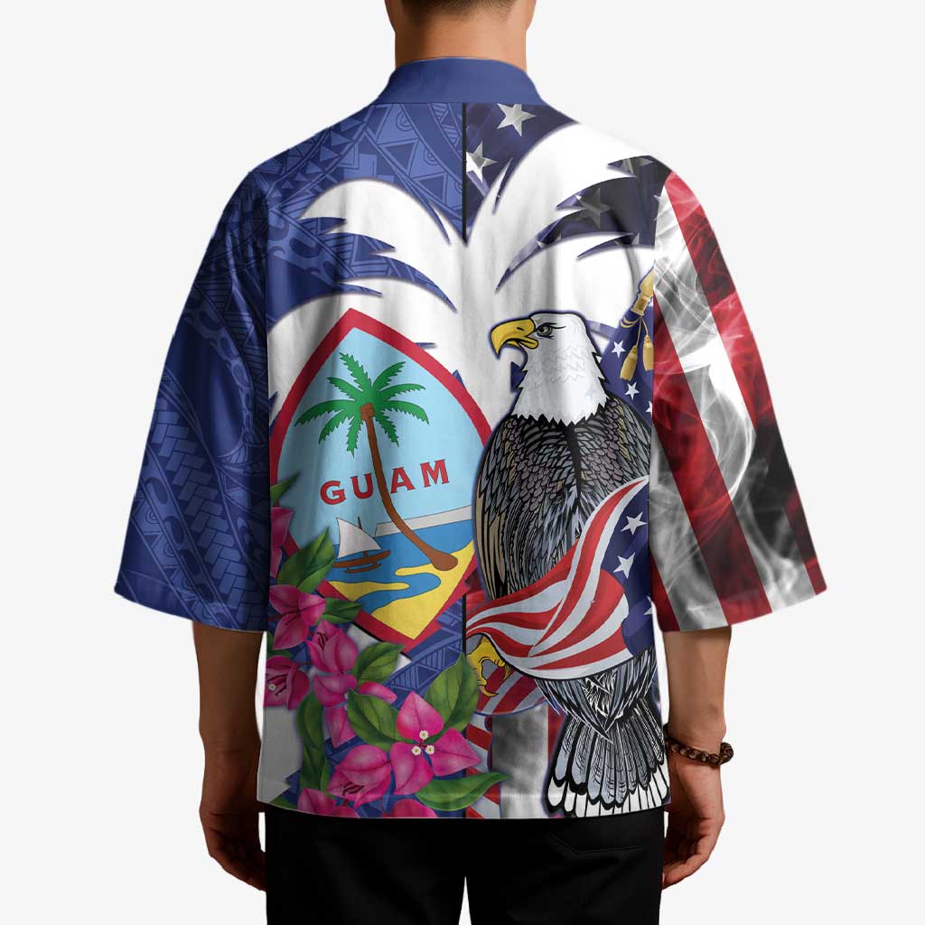 United States Guam Kimono USA Eagle Guahan Seal Bougainvillea - Wonder Print Shop