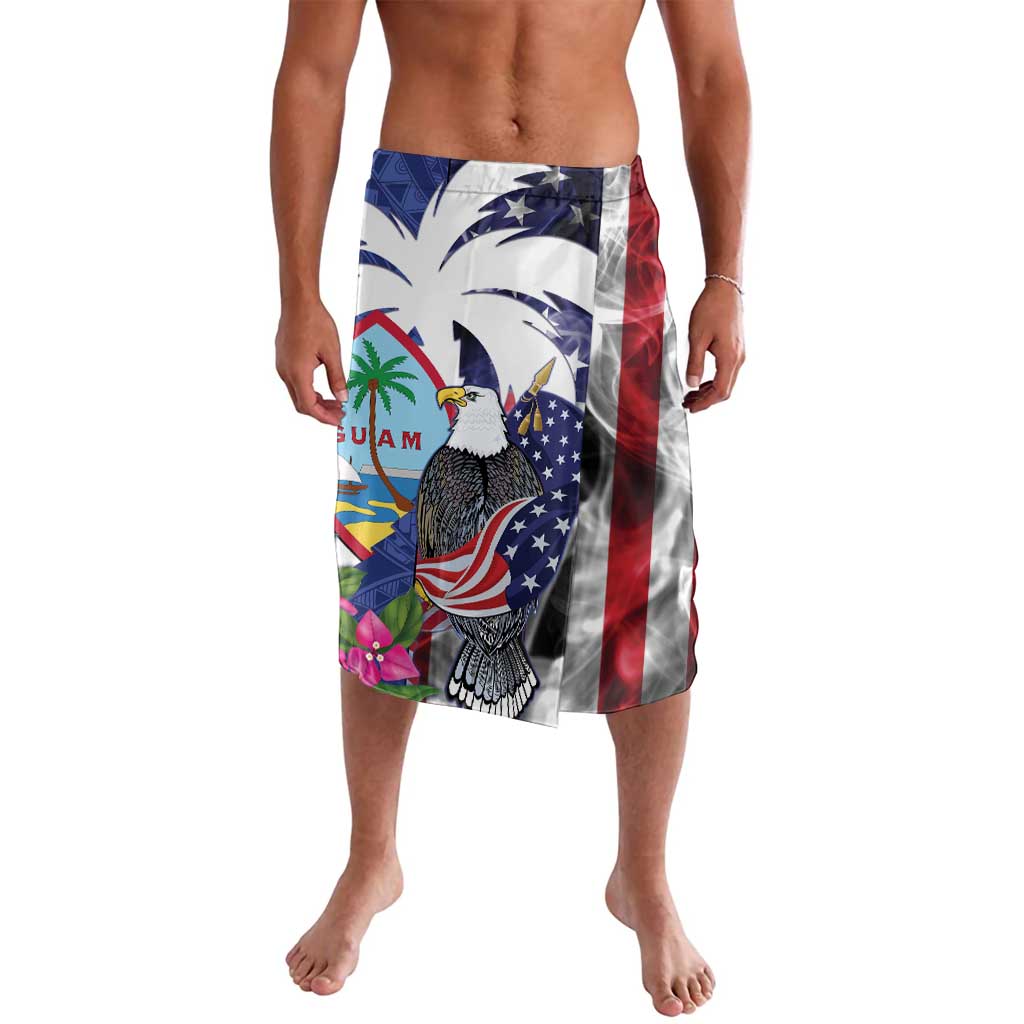 United States Guam Lavalava USA Eagle Guahan Seal Bougainvillea - Wonder Print Shop