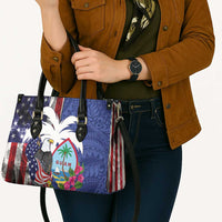 United States Guam Leather Bag USA Eagle Guahan Seal Bougainvillea - Wonder Print Shop