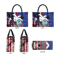 United States Guam Leather Bag USA Eagle Guahan Seal Bougainvillea - Wonder Print Shop