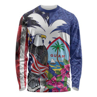 United States Guam Long Sleeve Shirt USA Eagle Guahan Seal Bougainvillea - undefined