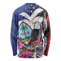 United States Guam Long Sleeve Shirt USA Eagle Guahan Seal Bougainvillea - undefined