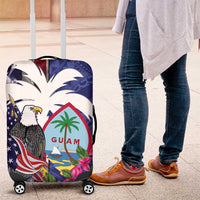 United States Guam Luggage Cover USA Eagle Guahan Seal Bougainvillea - Wonder Print Shop
