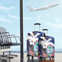 United States Guam Luggage Cover USA Eagle Guahan Seal Bougainvillea - Wonder Print Shop